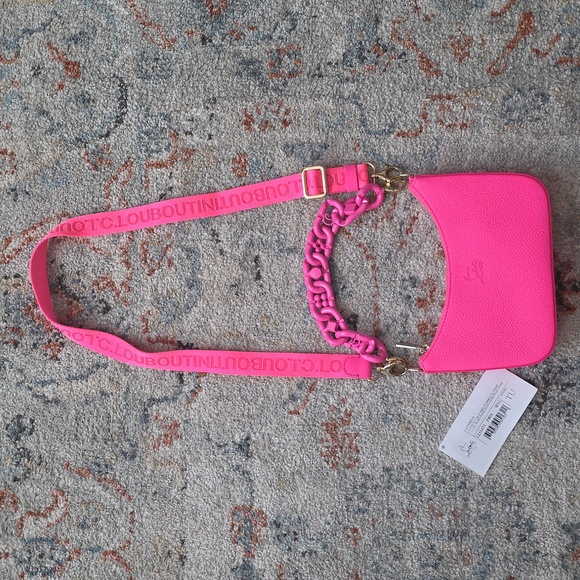 NWT Christian Louboutin Vibrant  Loubila Chain Crossbody Bag! - Picture 3 of 17